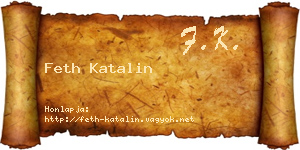 Feth Katalin névjegykártya