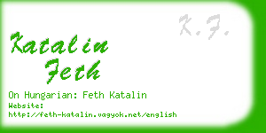 katalin feth business card